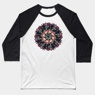 gothic flowers mandala Baseball T-Shirt